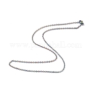 Ion Plating(IP) 304 Stainless Steel Cable Chain Necklace for Men Women NJEW-K245-024B