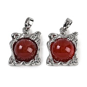 Подвески из натурального сердолика (окрашенные и нагретые) KK-P283-52P