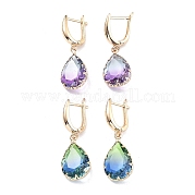 Серьги-кольца из светло-золотой латуни EJEW-Q800-55KCG