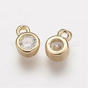Латунь микро проложит класс Aaa кубического циркония подвески ZIRC-K059-14G-NR