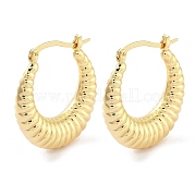 Brass Hoop Earrings EJEW-H301-03G-01