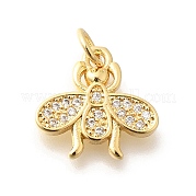 Латунные микропаве прозрачные подвески с фианитом KK-L225-039G