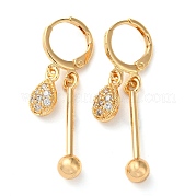 Серьги-капли со стразами на затылке EJEW-K256-27KCG