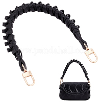 SUPERFINDINGS 1Pc 44 inch Purse Chain Strap Replacement Black Imitation  Leather Bag Straps PU Leather Shoulder Crossbody Straps with Alloy Swivel