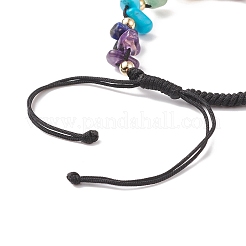 Armbänder aus geflochtenen Natursteinen und Süßwasserperlen&nbsp;BJEW-JB08720-04