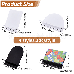 4 Satz 4 Stile Acryl-Namenskartenhalter&nbsp;AJEW-DC0001-99