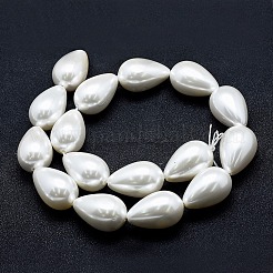 Galvanisieren Sie Muschelperlen-Perlenstränge&nbsp;BSHE-G010-16x25mm-01