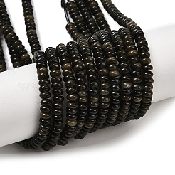 Natürliche goldenen Glanz Obsidian Perlen Stränge&nbsp;G-K343-C49-01