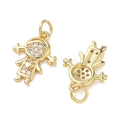 Ottone micro spianare pendenti zirconi&nbsp;KK-T085-15E-G