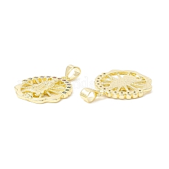 Porte micro ouvrent pendentifs zircone cubique en laiton de placage&nbsp;LS-KK-E278-12G