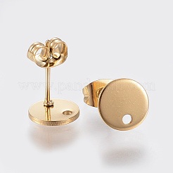 Boucles d'oreilles à tige en acier inoxydable 304 avec placage ionique (IP)&nbsp;STAS-K184-01-02G