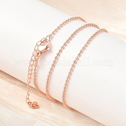 Collares de cadena de bolas de latón de 1.5 mm&nbsp;NJEW-Z097-03RG