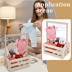 1 bolsa de cajas huecas de madera arcoíris para baby shower&nbsp;ODIS-UN0001-17
