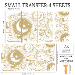 4 feuilles 4 styles d'autocollants décoratifs imperméables en pvc&nbsp;DIY-WH0489-058