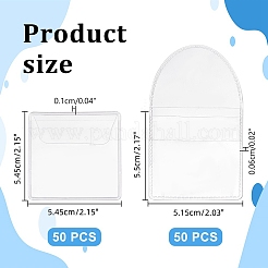 100 Stück 2 Stile staubdichte PVC-Aufbewahrungsumschlagbeutel für Gedenkmünzen für Schmuck&nbsp;ABAG-PH0001-49