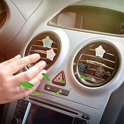 5 Uds. Clips de rejilla de ventilación de coche con piedras preciosas de estrella&nbsp;AJEW-PH00496-01