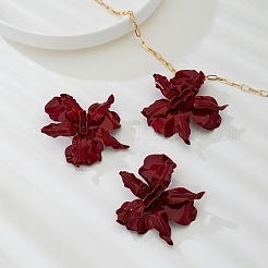 Collana pendente in lega a forma di fiore e set di orecchini a bottone&nbsp;FS-WG2B33B-01