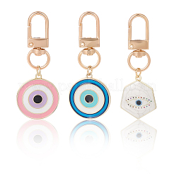 3 colgante de aleación de esmalte con forma de ojo malvado para decoración.&nbsp;HJEW-CP00035