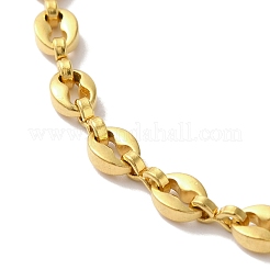 Bracelets à chaîne en acier inoxydable 304 plaqué ion (IP) en forme de grain de café pour femmes ou hommes&nbsp;X-BJEW-A019-01G