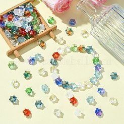 100pcs 9 Farben transparente Glasperlen&nbsp;GLAA-CJ0002-53