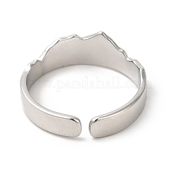 Anello aperto da montagna in acciaio inossidabile 304 anti-ossidazione per donna&nbsp;RJEW-E063-09P