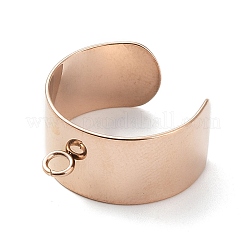 Componentes de anillo de dedo con puño abierto de acero inoxidable 304&nbsp;STAS-WH0029-40B-RG