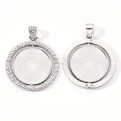 Aluminium-Anhänger Fassungen für Cabochons&nbsp;PALLOY-S107-005P-RS