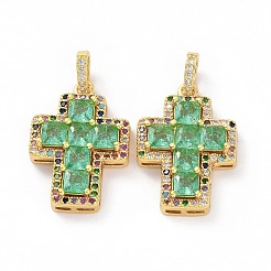 Pendentifs en laiton zircon cubique transparent&nbsp;ZIRC-F135-24G-03A