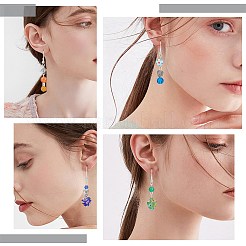 DIY-Set zur Herstellung von Ohrringen aus Millefiori-Glasperlen&nbsp;DIY-SC0018-55