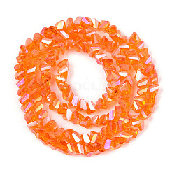Chapelets de perles en verre transparent électrolytique&nbsp;GLAA-N021-4mm-09