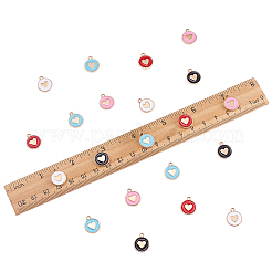 50pcs 5 Farben Legierung Emaille Charms&nbsp;ENAM-CJ0001-86