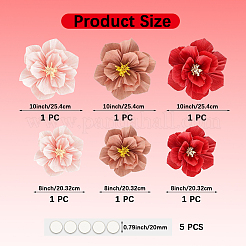 6 Stück künstliche Blumen aus Krepppapier&nbsp;DIY-WH20007-272B