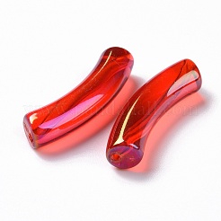 Placcatura uv perline acriliche iridescenti arcobaleno trasparenti&nbsp;X-OACR-A016-01J