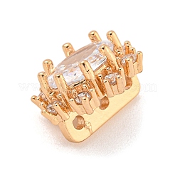 Slide-Charms aus Messing mit klarem Zirkonia in Pavé-Fassung&nbsp;KK-Z072-12KCG