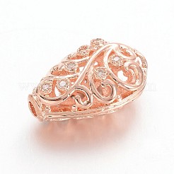 Perles de zircone cubique micro pave en Laiton&nbsp;ZIRC-K031-02RG