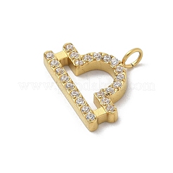 Breloques en acier inoxydable 304 avec placage ionique (IP) et micro-pavé de zircones cubiques&nbsp;STAS-Z107-09G-06