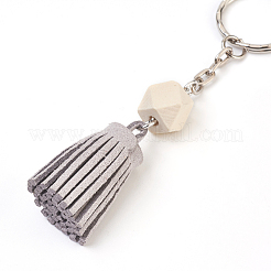 Portachiavi con nappina in corda scamosciata sintetica&nbsp;KEYC-JKC00165-M