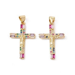 Porte micro ouvrent pendentifs zircone cubique en laiton de placage&nbsp;X-ZIRC-C040-46G-01