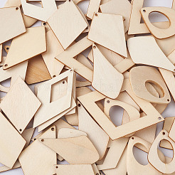 Bois naturel gros pendentifs&nbsp;DIY-TA0008-66