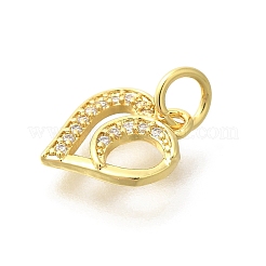 Messing micro pave klare zirkonia anhänger&nbsp;KK-M297-13G