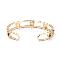 Böse Augen Emaille Armreifen für Männer Frauen&nbsp;BJEW-F417-18F-G-RS