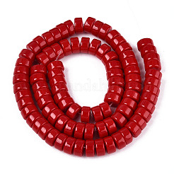 Cuentas opacas de color sólido cuentas de vidrio&nbsp;GLAA-N026-4x8mm-06
