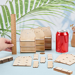 8 Satz 3-stöckige Holzständer für Schmuck&nbsp;ODIS-FG0002-20