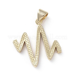 Pendentifs avec zircon cubiques à micro-pavés en laiton&nbsp;ZIRC-G157-12G