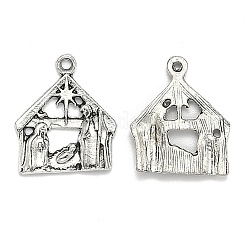 Tibetischer stil Aluminium Anhänger & Charms&nbsp;TIBEP-MSMC021-45AS-RS