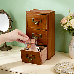 Boîtes de rangement de bureau en bois&nbsp;ODIS-WH0099-232