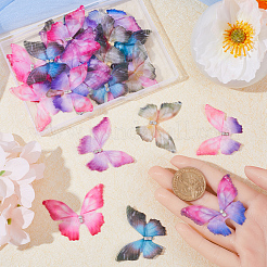 120 stücke 6 farben farbverlauf doppel schicht faser tüll ornament zubehör&nbsp;FIND-SC0005-82