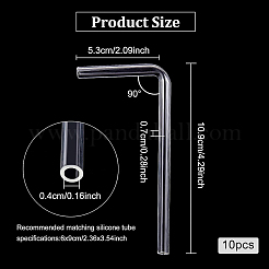 Tube en verre transparent&nbsp;AJEW-WH0235-84
