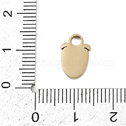 Breloques en émail en acier inoxydable 304&nbsp;STAS-I338-01G-15