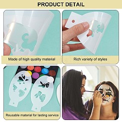 Pochoirs de maquillage en plastique&nbsp;DIY-WH0304-582B